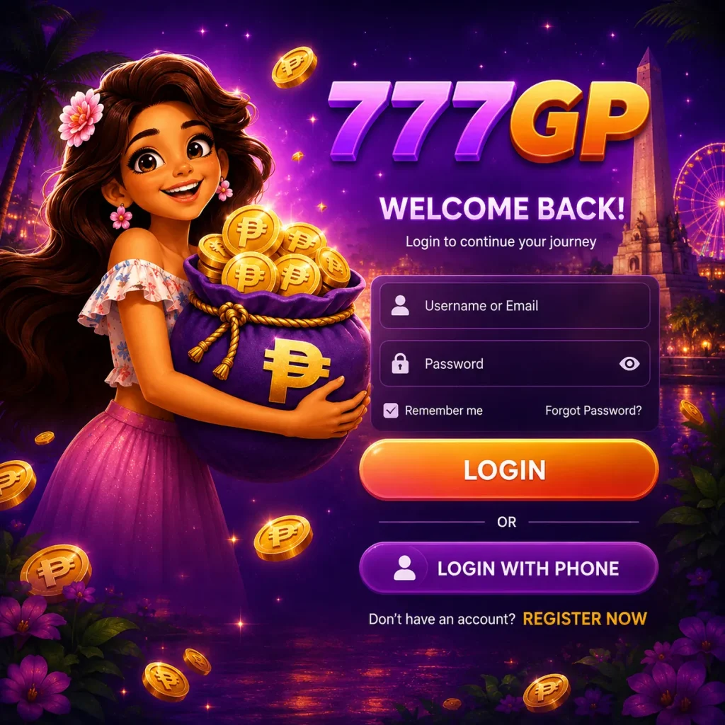Secure interface of the 777G Login gateway showcasing the official 777GP verification panel with multi-factor authentication for mobile and desktop slot gaming.